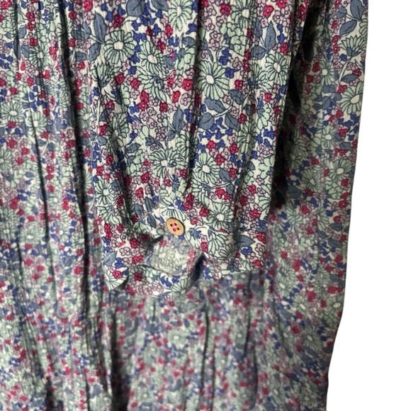 Vintage America Elsie Peplum Blouse Size 3X Floral Cottagecore Peasant Boho - Picture 12 of 15